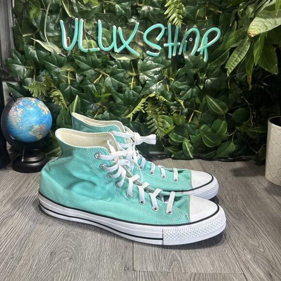 Converse Chuck Taylor All Star High Top Sneakers Teal Green Unisex M Men 13 - Picture 1 of 8